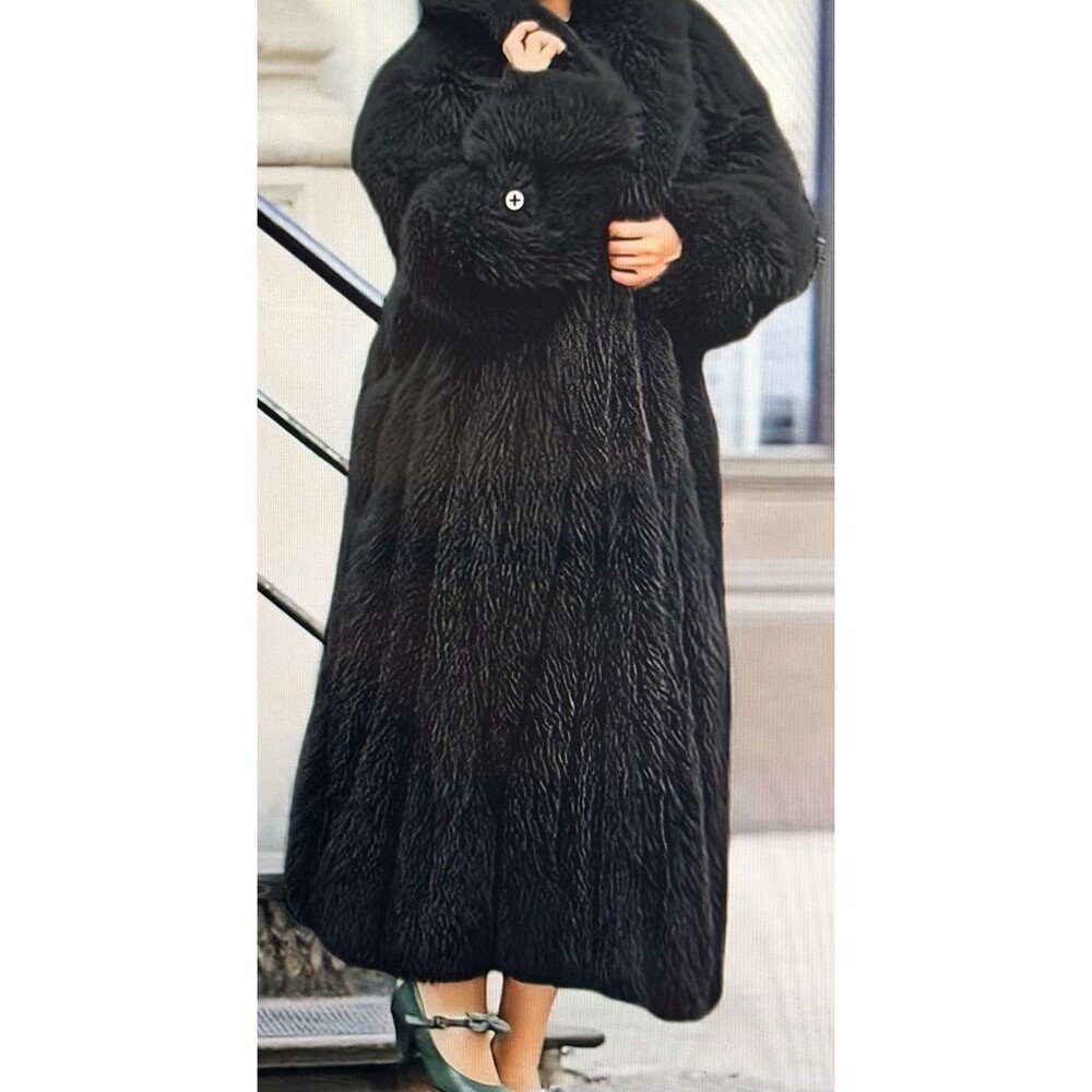 Luxury Women’s Warm Faux Fur Coat Long Sleeve Casual Winter Jacket Lapel Style